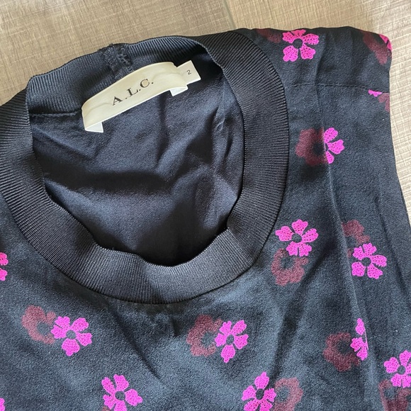 A.L.C Liza Floral Silk Mini Dress size 2 - Picture 3 of 7